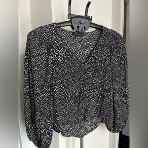 Sanctuary bubble sleeve Polka Dot Blouse